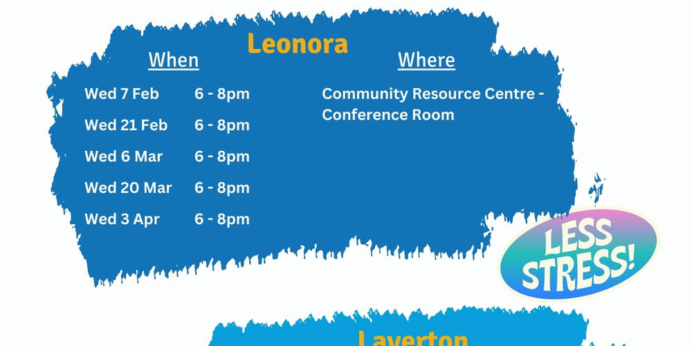 Centrecare Stress Workshops Laverton Leonora Feb Apr 24