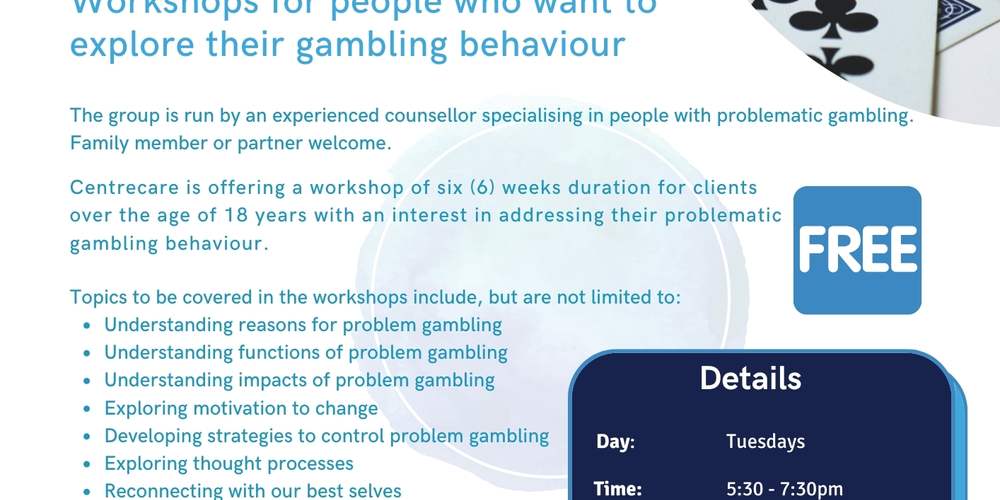 Centrecare Gambling Help Group flyer Apr Oct 2025 1