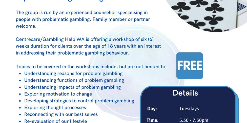 Centrecare Gambling Help Group flyer Apr Oct 2026