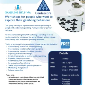 When Gambling Becomes a Problem - Commencing 28 Apr 26