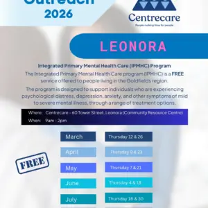 Centrecare Outreach 2026 - LEONORA