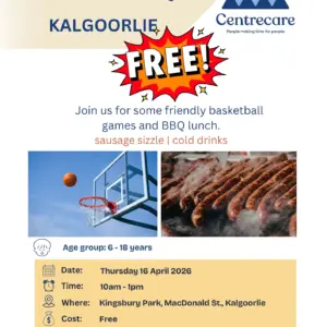 School holiday activity - Basketball & BBQ - KALGOORLIE