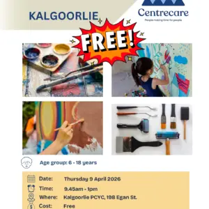 School holiday activitiy - Kindness Mural - KALGOORLIE