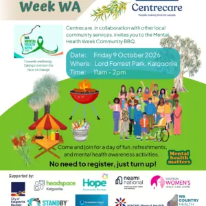 Mental Health Week BBQ - KALGOORLIE