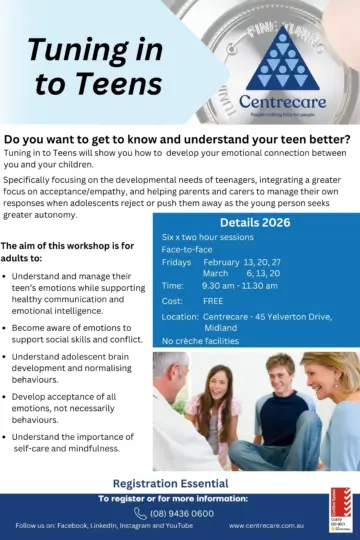 Centrecare Tuning in to Teens Midland Feb Mar 26