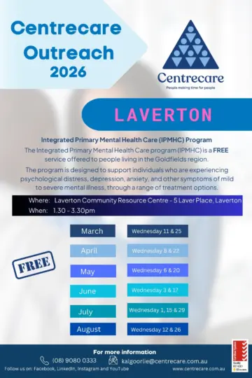 Centrecare Laverton IPMHC Outreach 2026