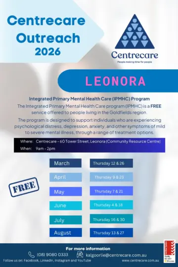 Centrecare Leonora IPMHC Outreach 2026