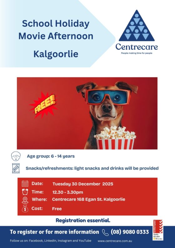 School Holiday Movie Afternoon - Kalgoorlie 30 Dec 25