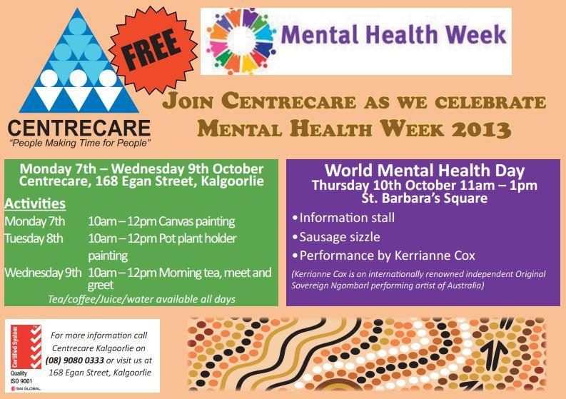 Goldfields Mental Health Week 2013
