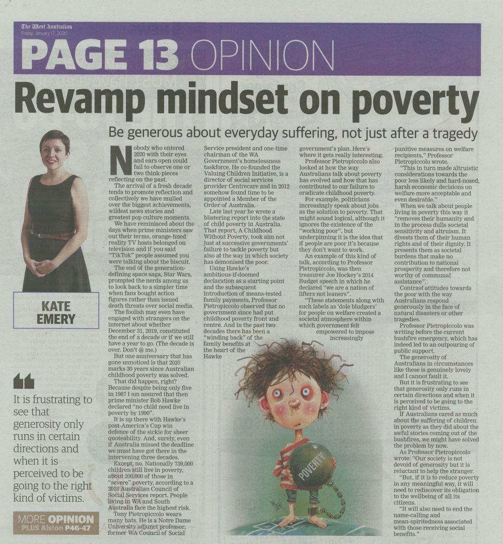 Revamp mindset on poverty news article